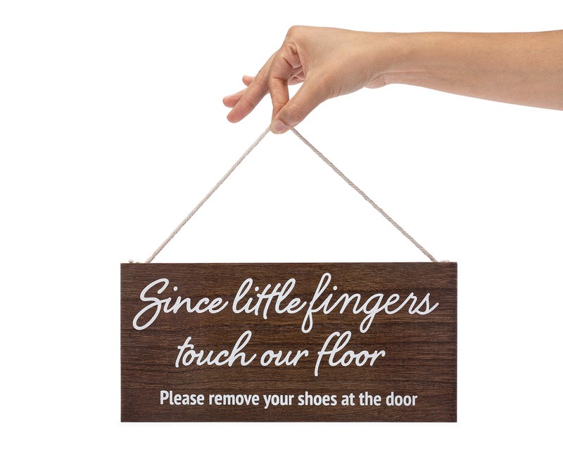 Pulse Brands Since Little Fingers Touch Our Floor Please Remove Your Shoes At The Door - Shoes Off Sign - No Shoes Sign - Remove Shoes Sign - Please Remove Your Shoes Sign - Image 4